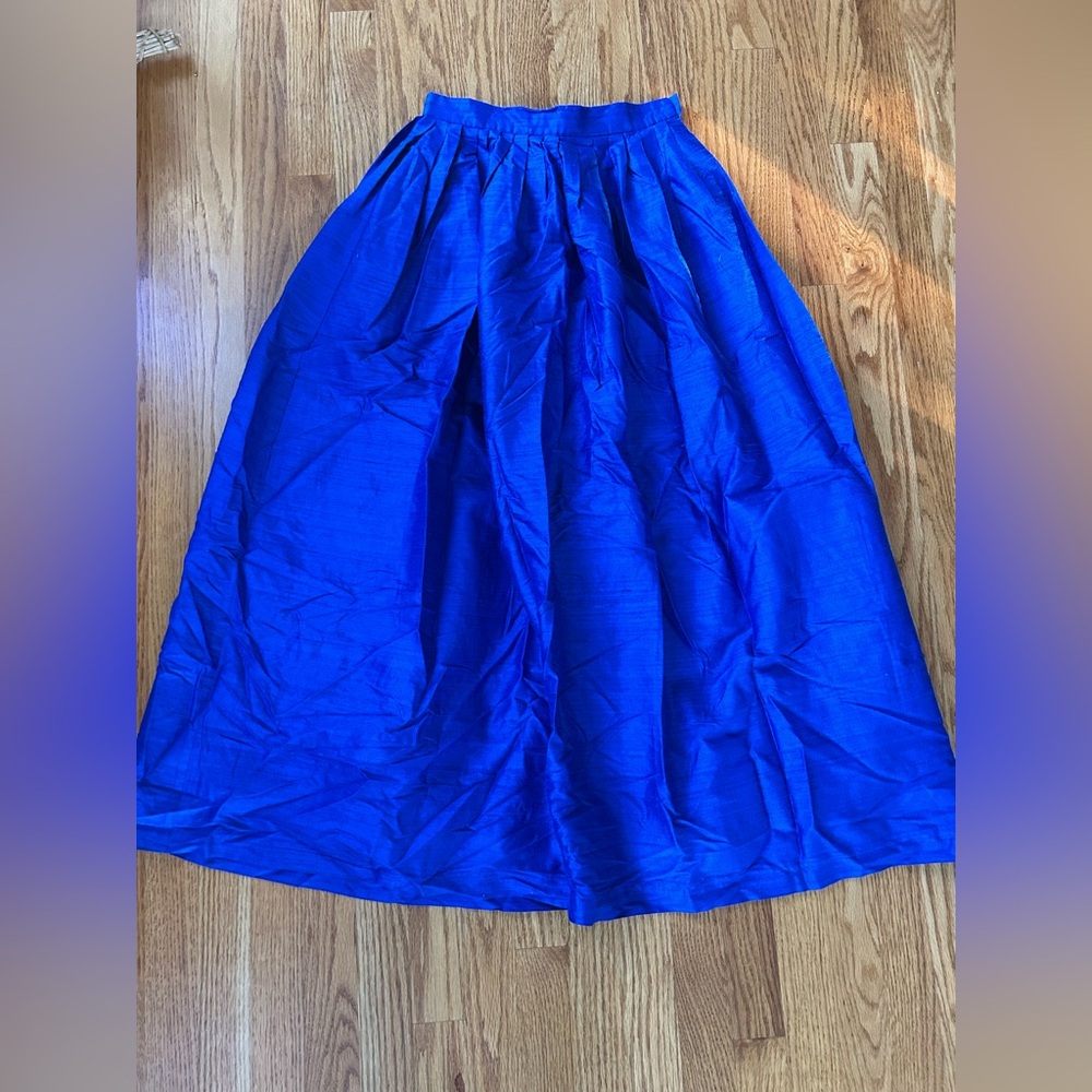 Vintage Full Maxi Skirt in Royal Blue